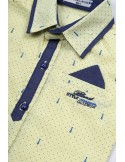 Boy\'s shirt with yellow pocket square NDZ6613 - Online store - Boutique